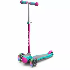 GOMO 3-Wheel Scooter Kinder Pink/türkis