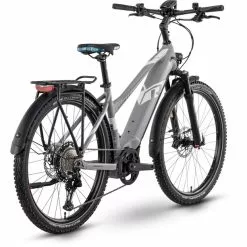 Raymon CrossRay E 8.0 Trapez Grau/weiß -Cube Fahrradladen raymon crossray e 80 trapeze grey white space blue 3