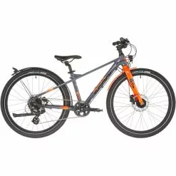 S'cool XXlite EVO Disc 24 8-S Kinder Grau/orange -Cube Fahrradladen scool xxlite evo disc 24 8 s kinder grey orange matt 1